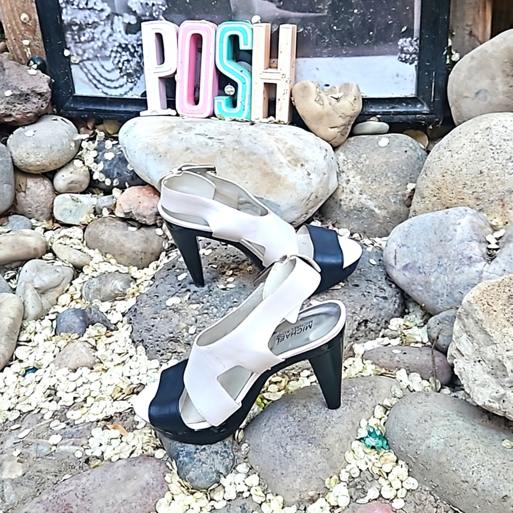 Michael Kors Leather Color Block Platform Sandal - image 2